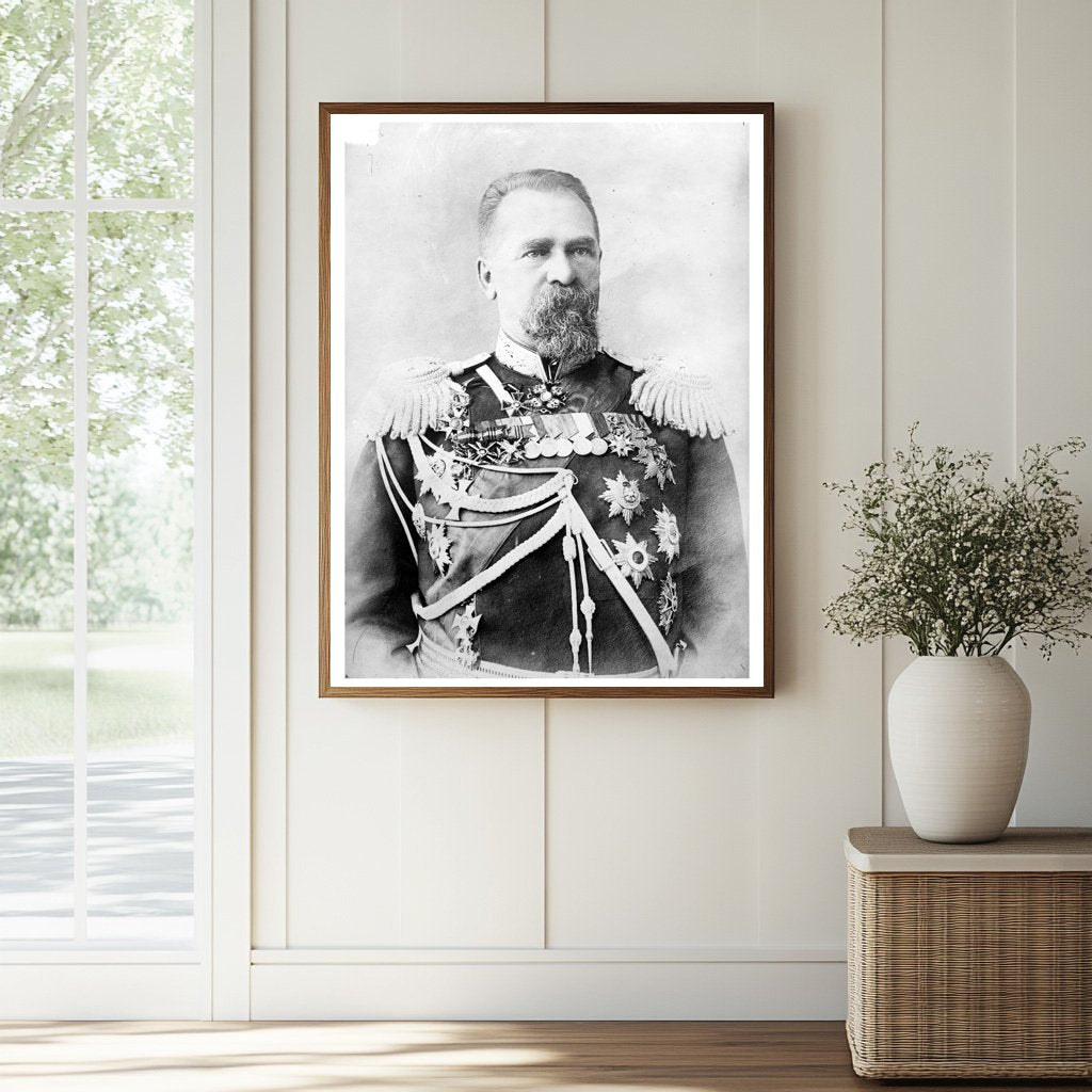 Historic Gen. Alexajew Print, Vintage Art