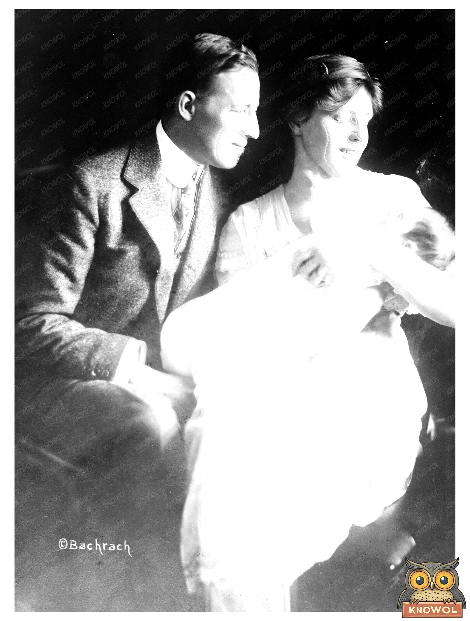 Historic F.B. Sayre and family Print, Vintage Art