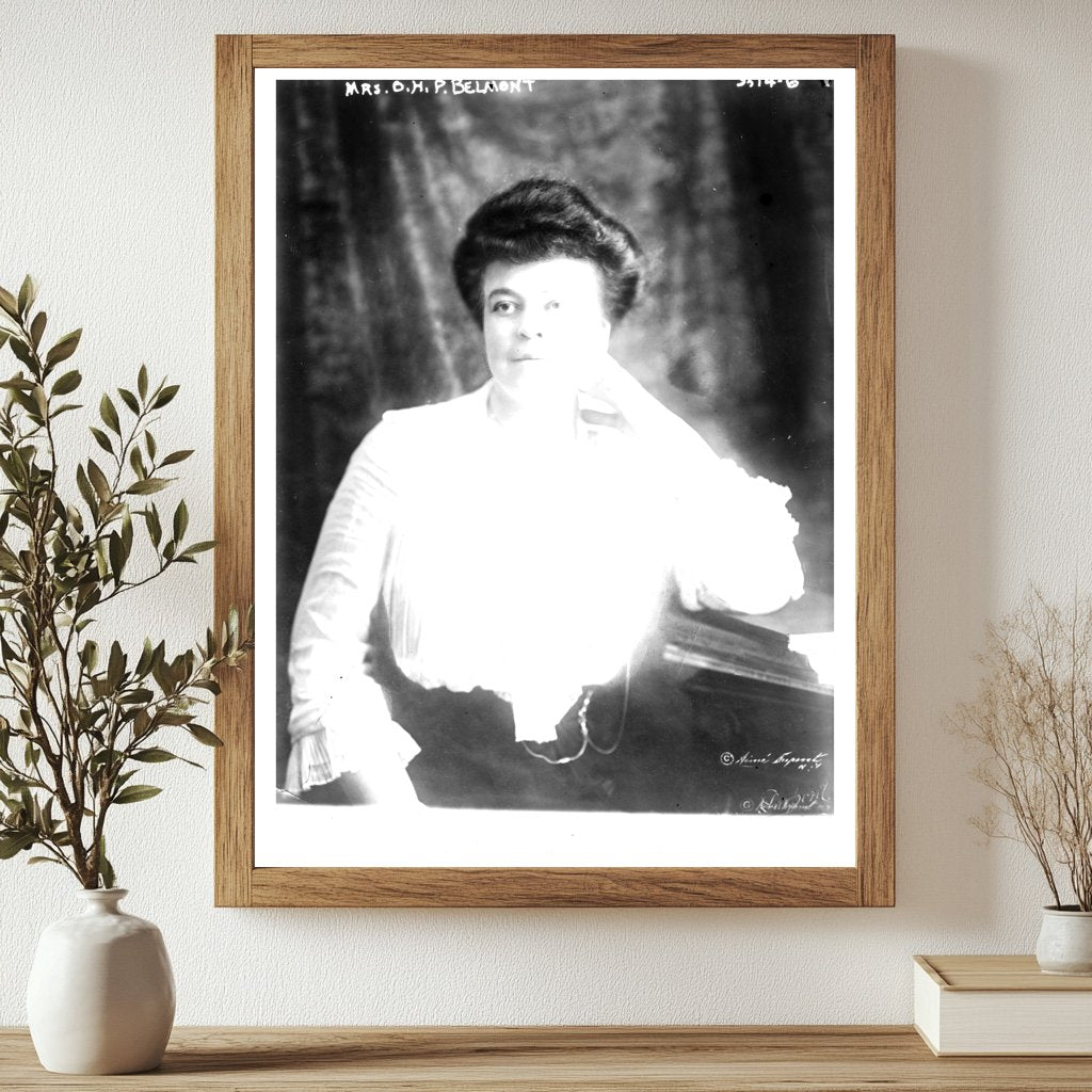 Historic Mrs. O.H.P. Belmont Print, Vintage Art