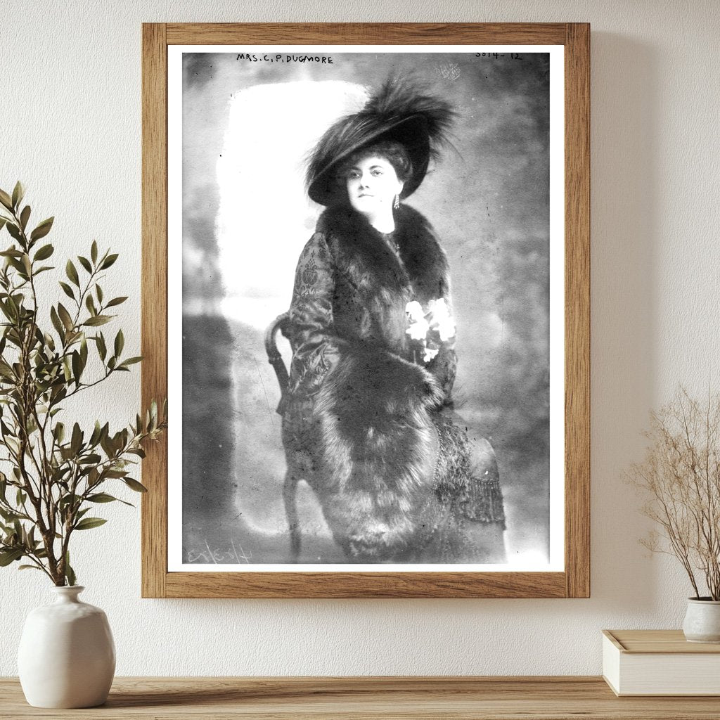 Historic Mrs. C.P. Dugmore Print, Vintage Art
