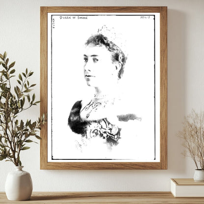 Historic Queen of Sweden Print, Vintage Art