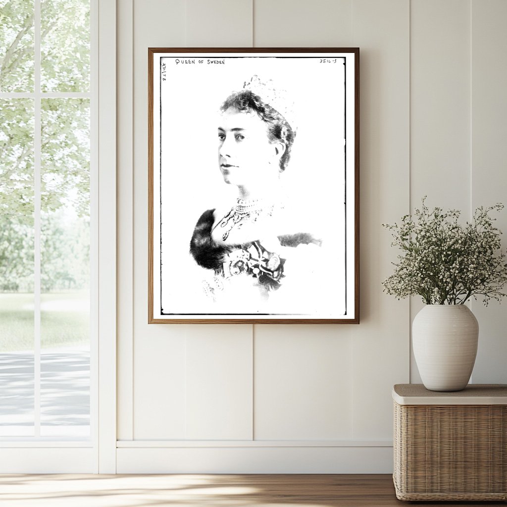 Historic Queen of Sweden Print, Vintage Art