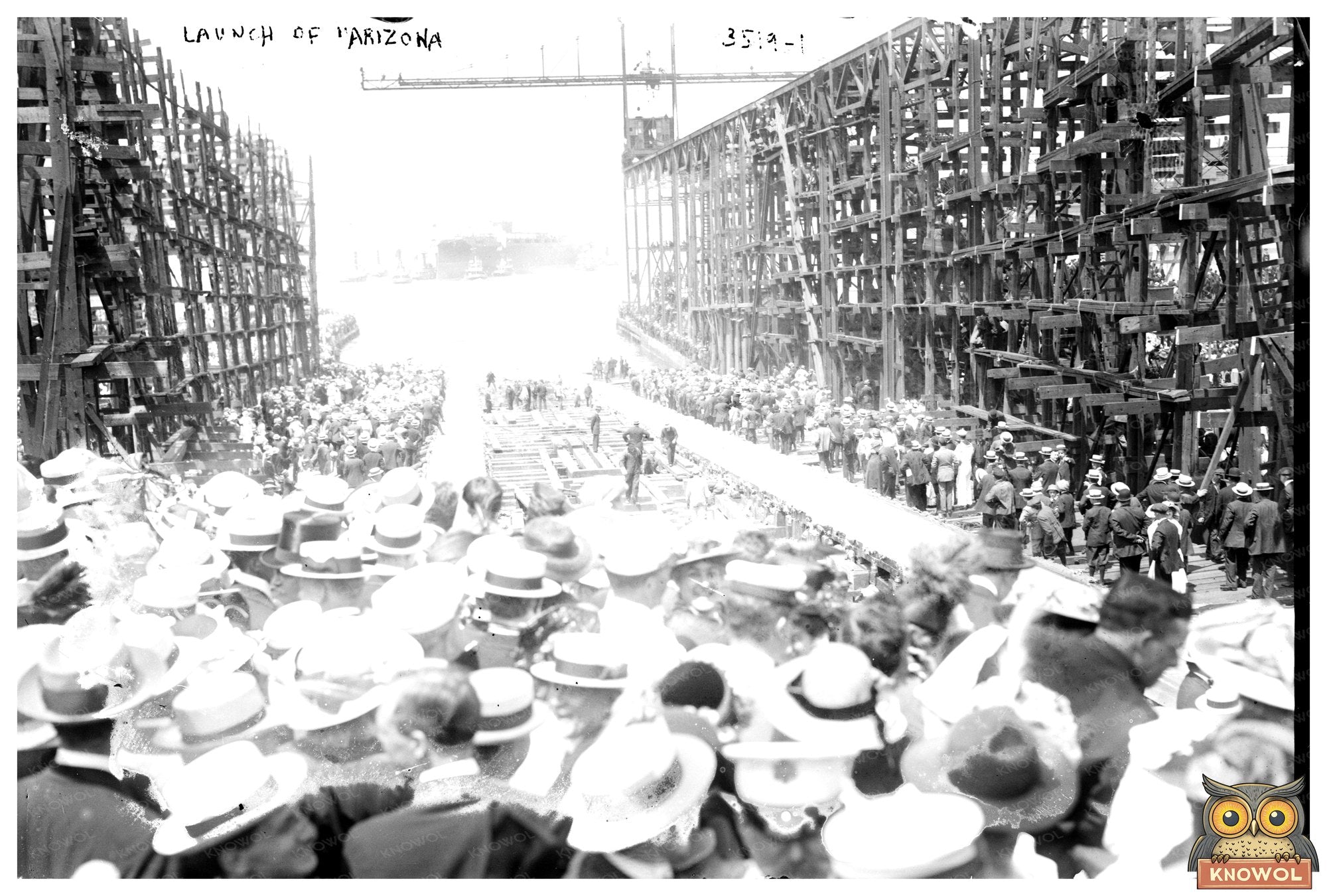 Historic Launch of the USS Arizona, Circa 1910-1915