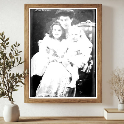 Historic Marie Louise of Baden, Princess Marie and Prince Berthold Print, Vintage Art
