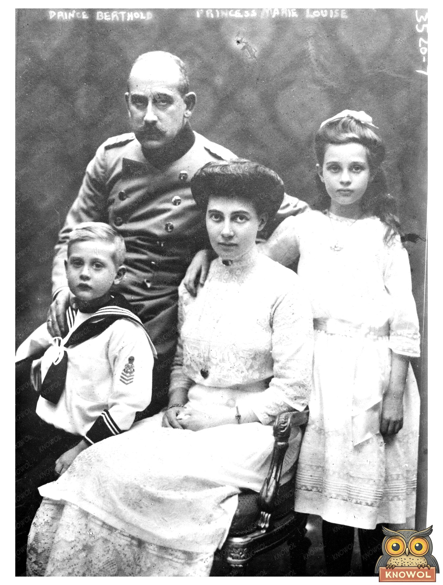 Historic Prince Max of Baden, Pr'ss [i.e., Princess] Marie Alexandra, Prince Berthold, Princess Marie Louise Print, Vintage Art