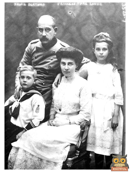 Historic Prince Max of Baden, Pr'ss [i.e., Princess] Marie Alexandra, Prince Berthold, Princess Marie Louise Print, Vintage Art