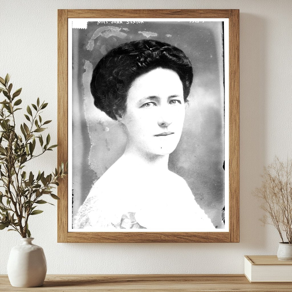Historic Mrs. John Slaton Print, Vintage Art