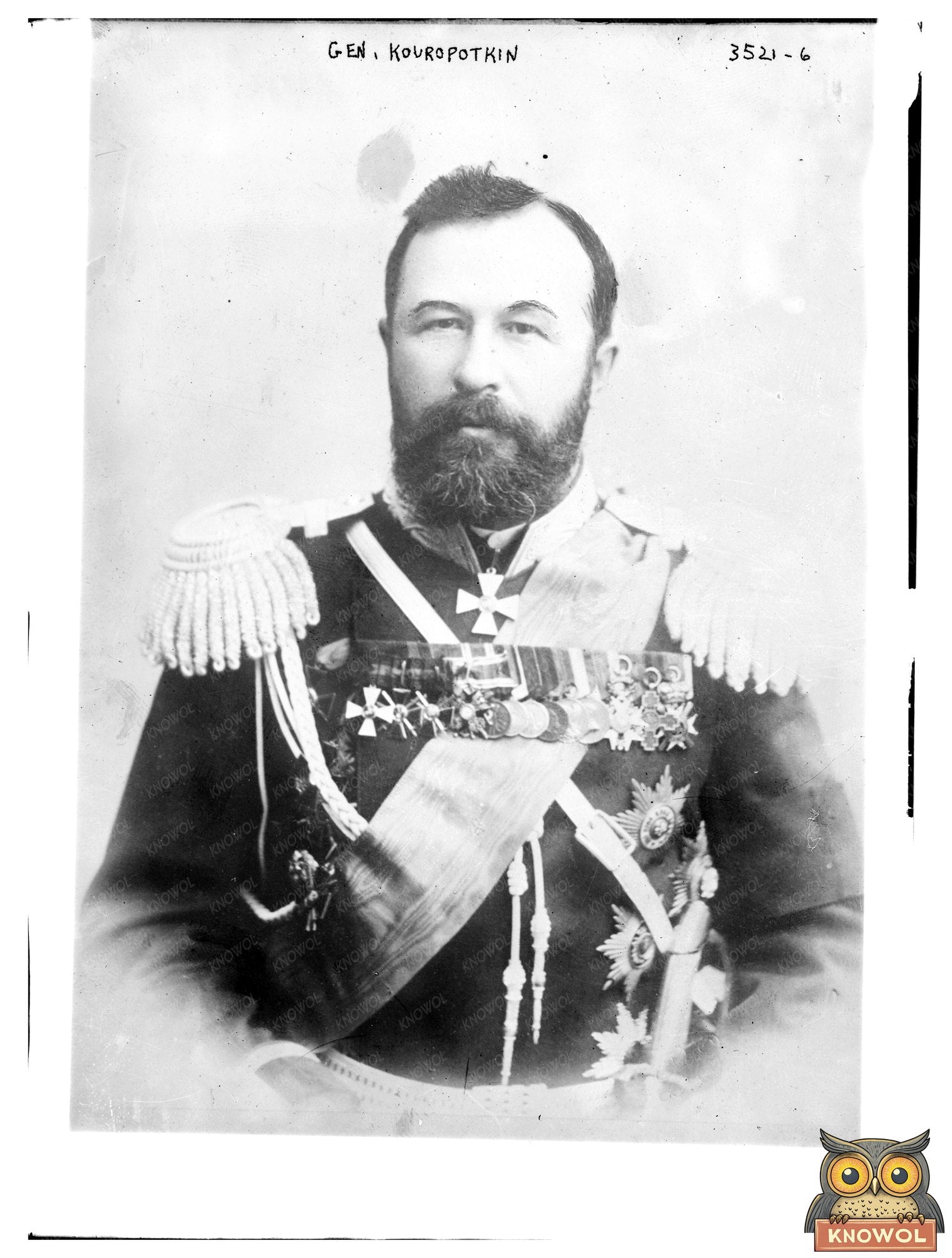 Historic Gen. Kouropotkin (i.e., Kuropatkin) Print, Vintage Art