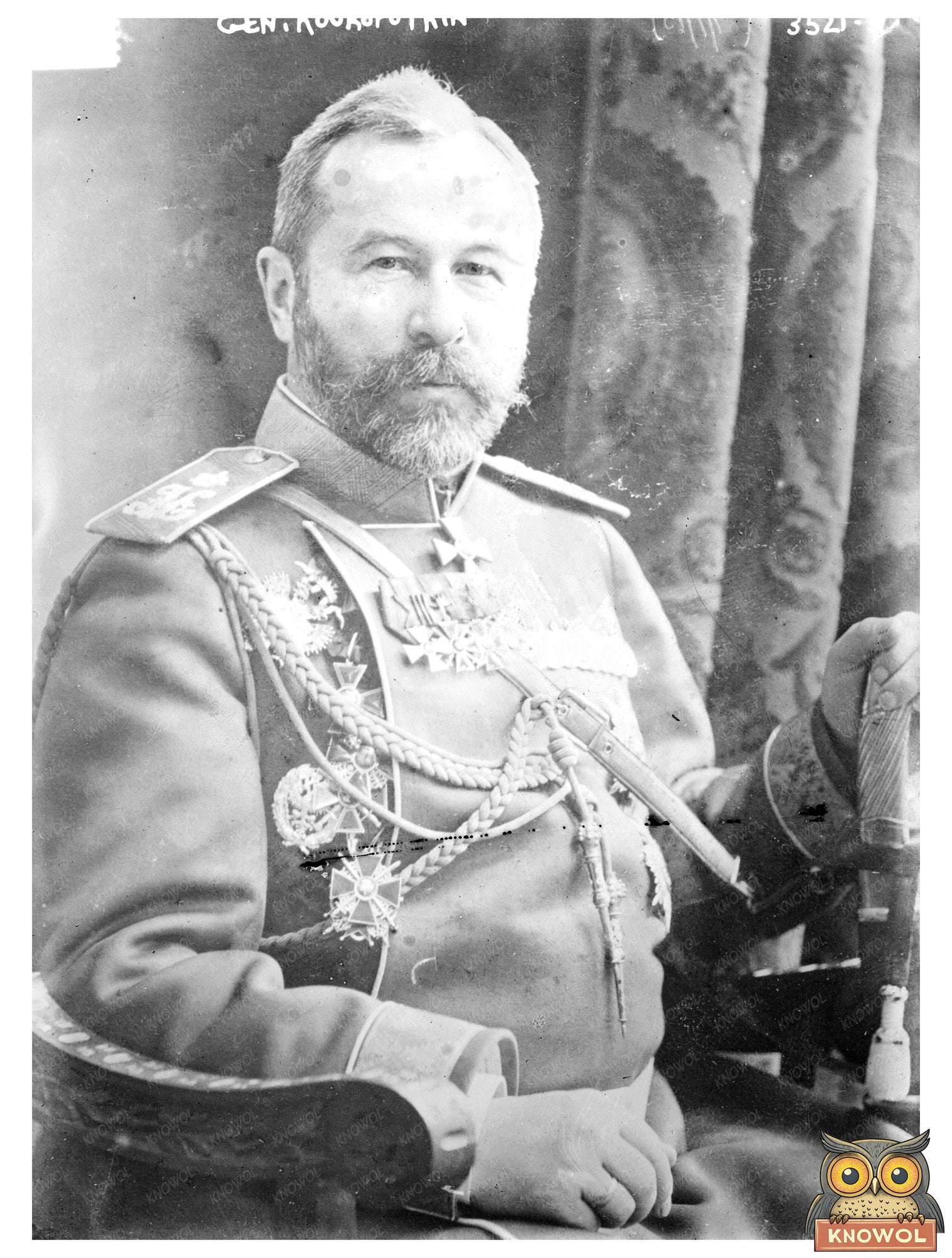 Historic Gen. Kouropotkin (i.e., Kuropatkin) Print, Vintage Art