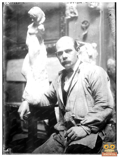 Historic Gutzon Borglum Print, Vintage Art