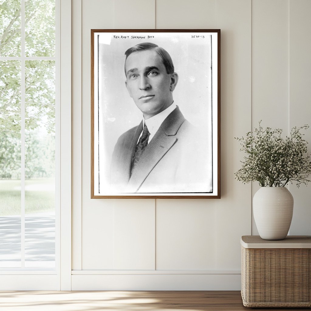 Historic Rev. Rob't. Sherman Boyd Print, Vintage Art