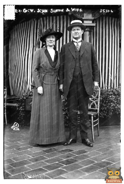 Vintage Portrait of Ex-Gov. John Slaton & Spouse, 1915