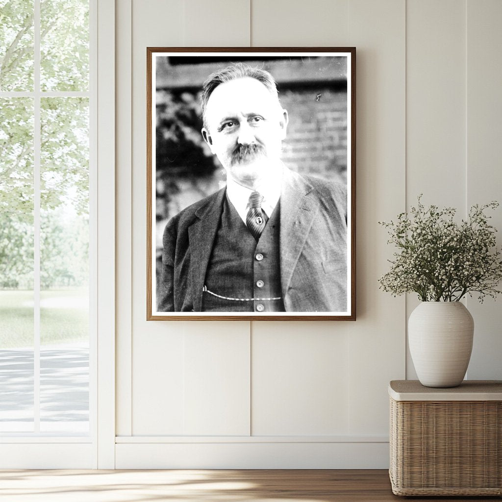 Historic Herbert S. Houston Print, Vintage Art