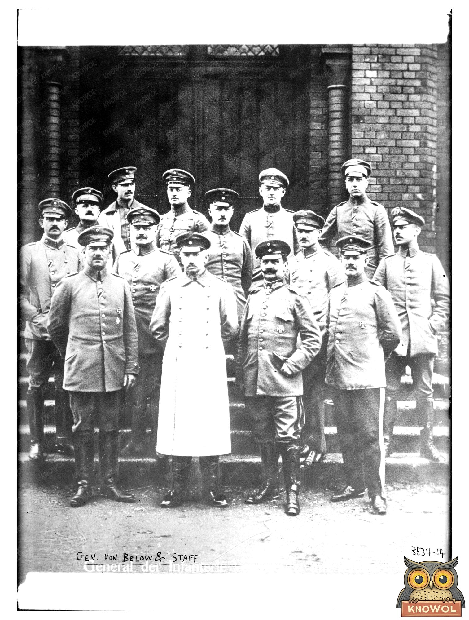 Historic Gen. Von Below & staff Print, Vintage Art
