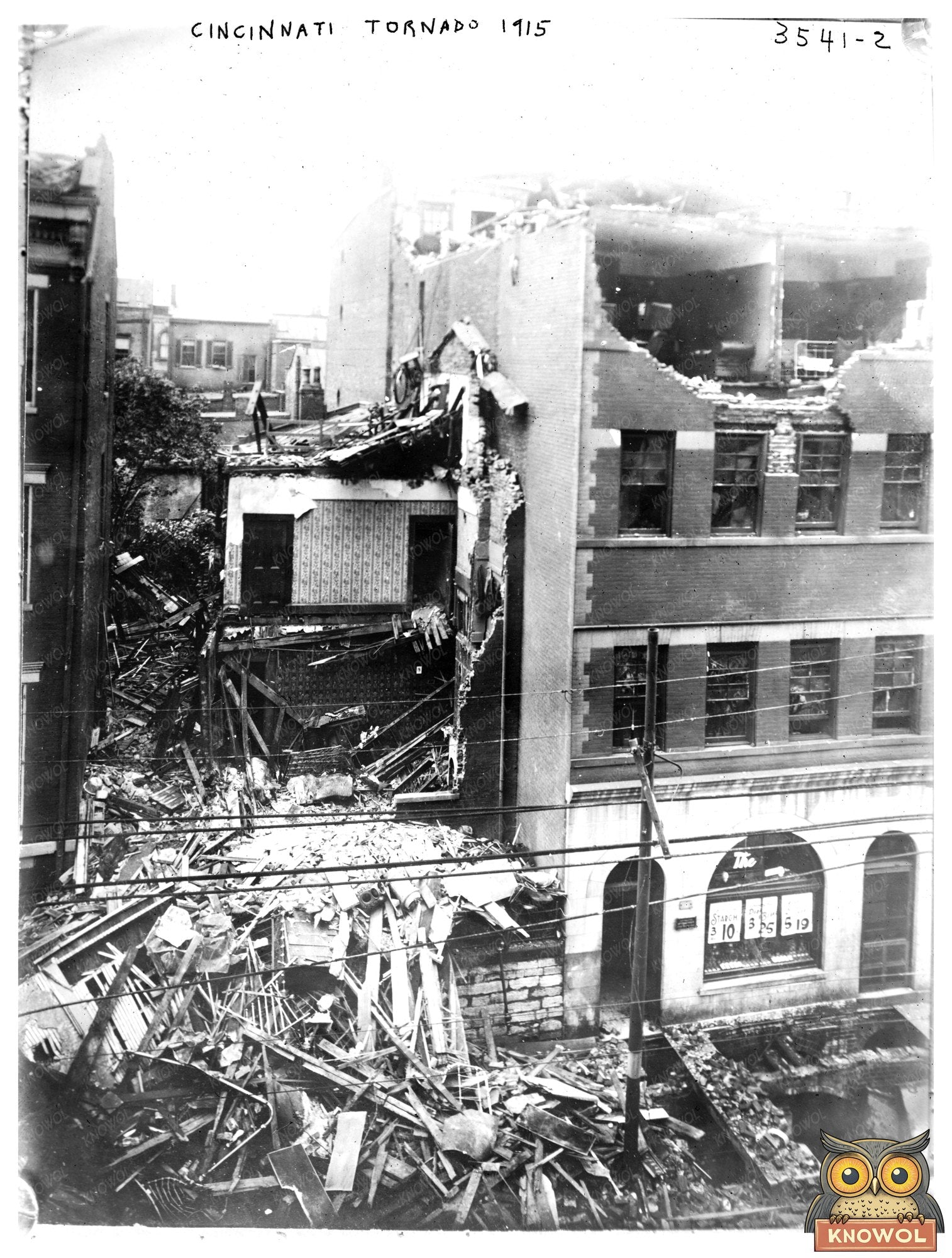 Historic Cincinnati Tornado, 1915 Print, Vintage Art