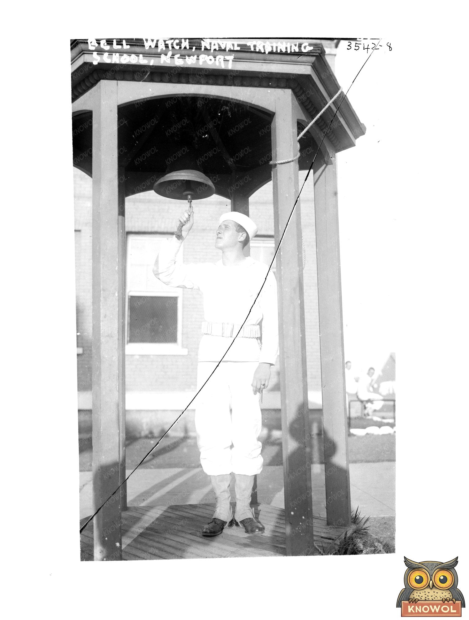 Historic Bell Watch, Naval Training School, Newport Print, Vintage Art