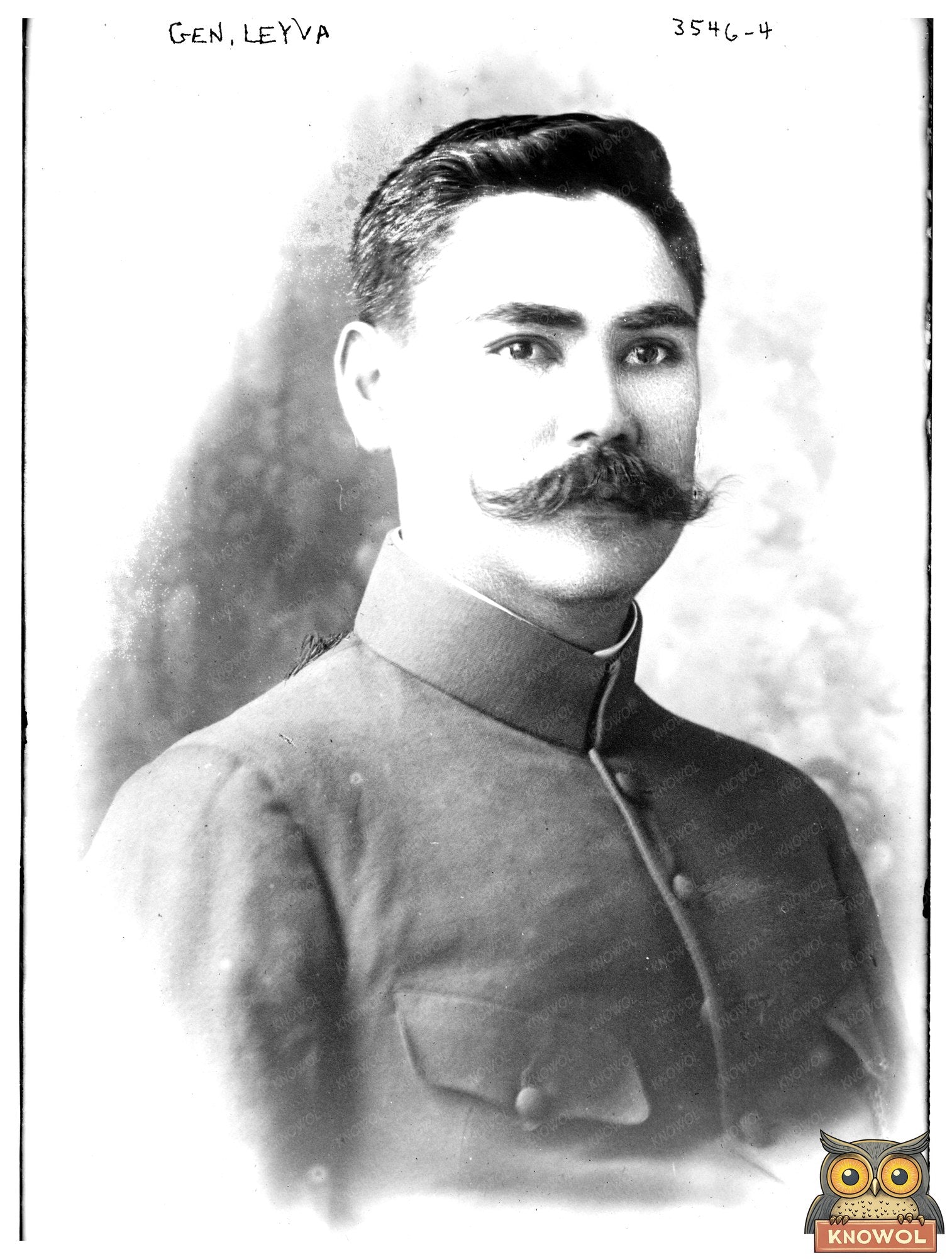 Historic Gen. Leyva Print, Vintage Art