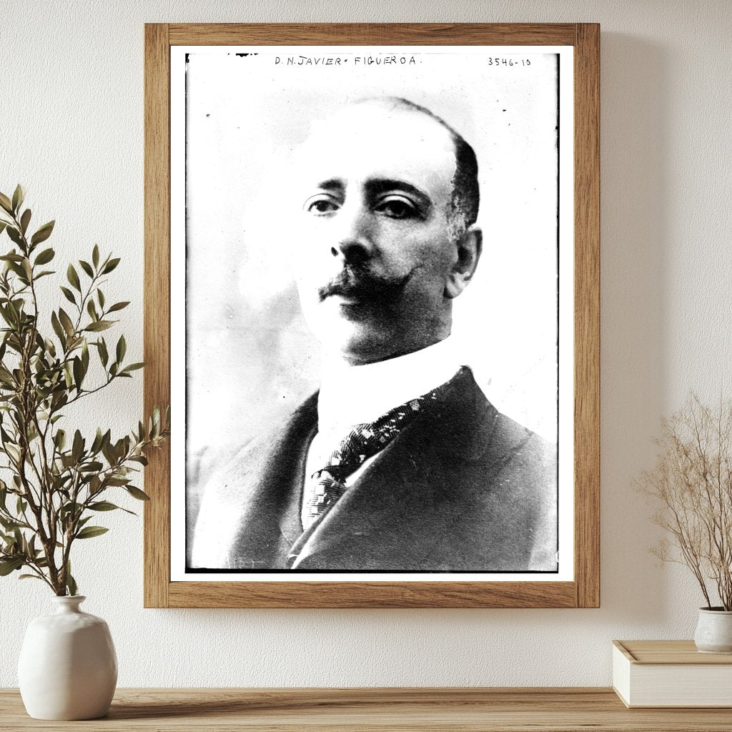 Historic D.N. Javier-Figueroa Print, Vintage Art