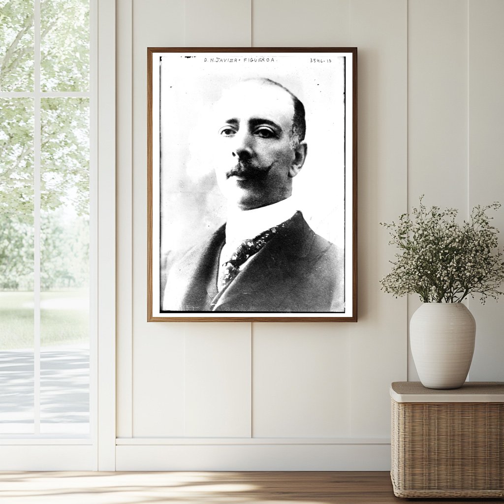 Historic D.N. Javier-Figueroa Print, Vintage Art