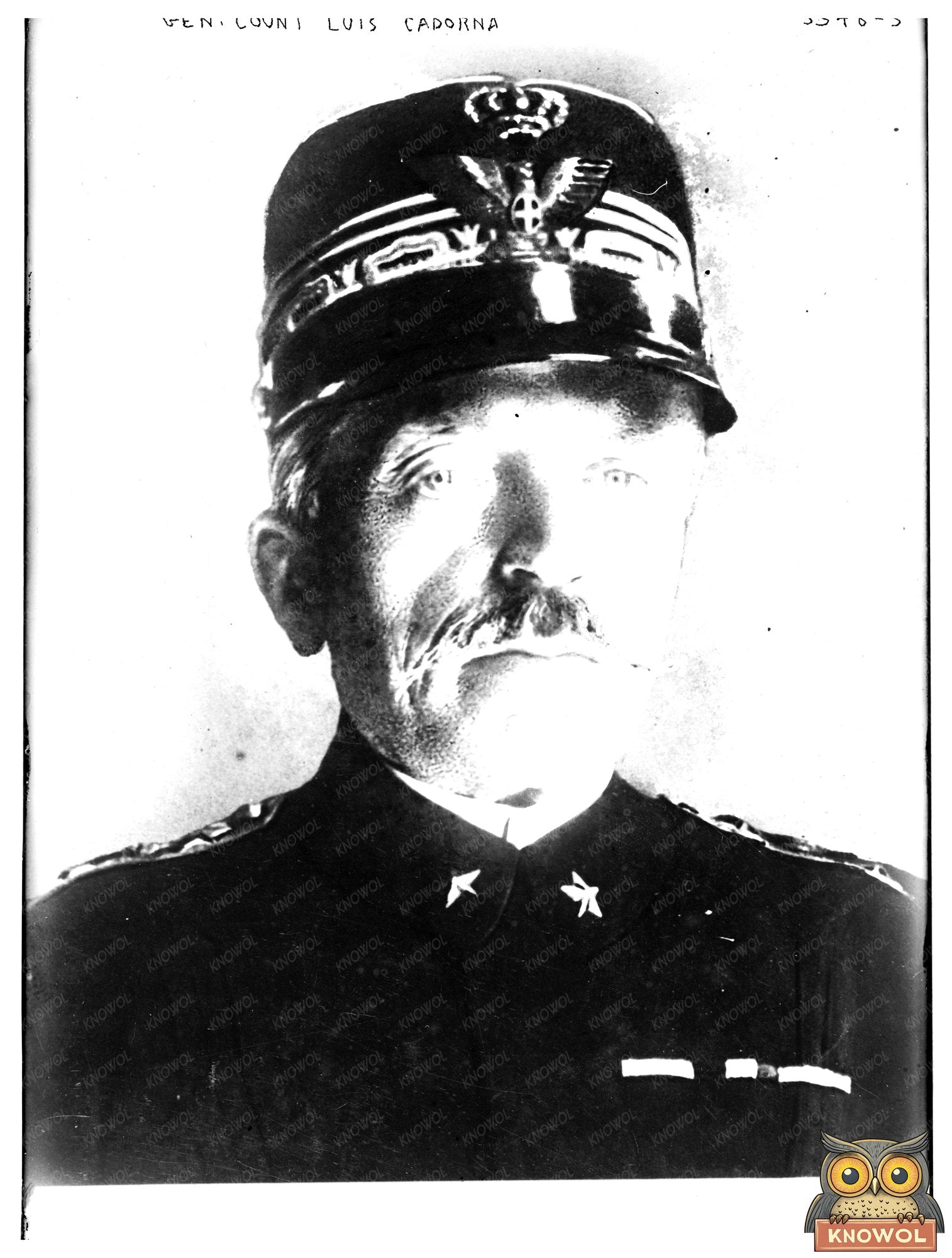Historic Gen. Count Luis Cadorna Print, Vintage Art