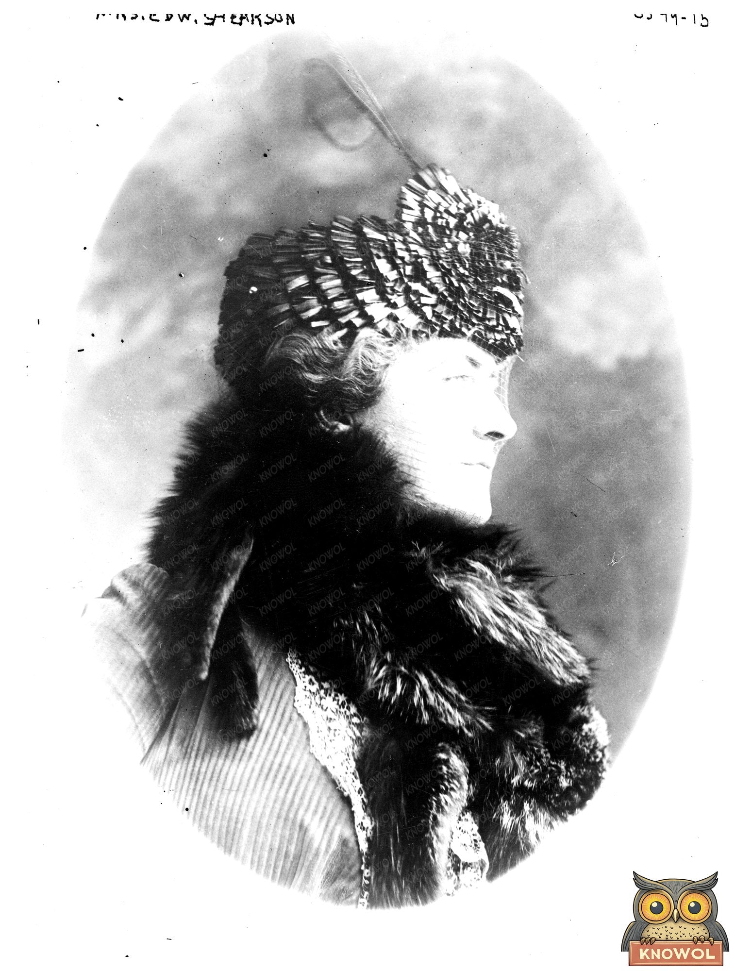 Historic Mrs. Edw. Shearson Print, Vintage Art