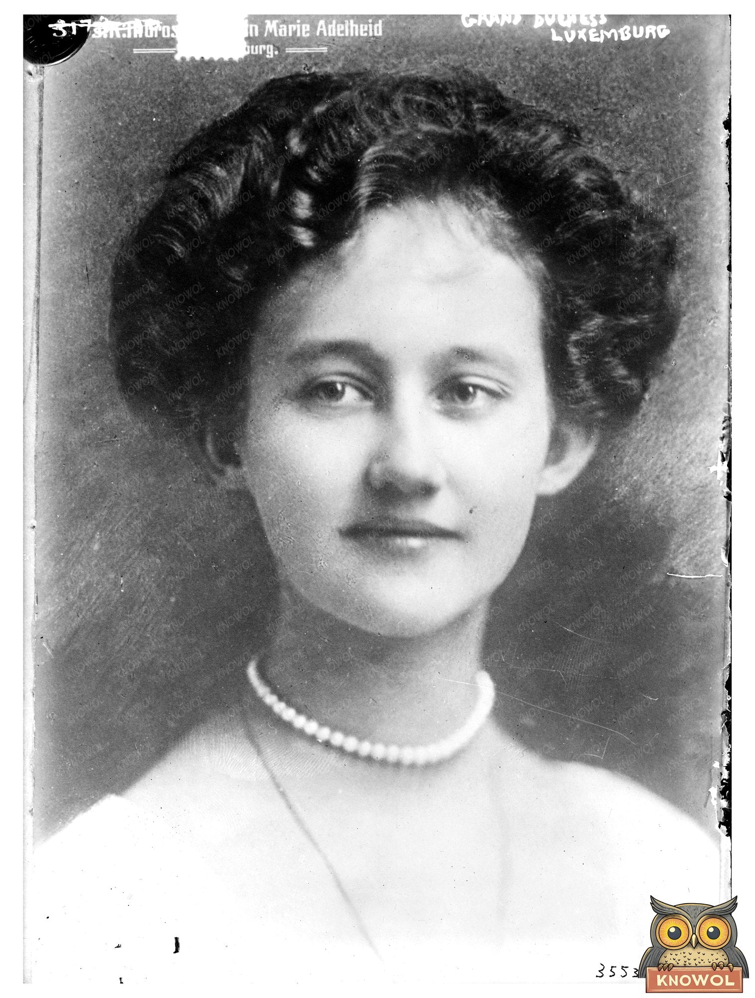 Historic Grand Duchess Luxemburg Print, Vintage Art