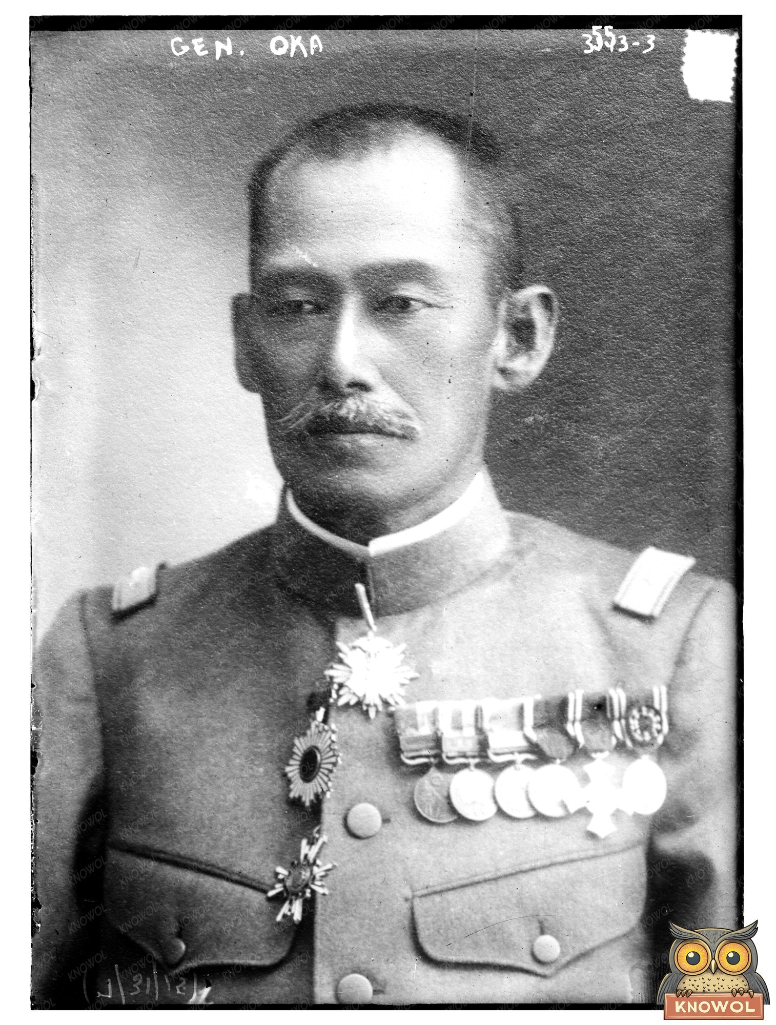 Historic Gen. Oka Print, Vintage Art