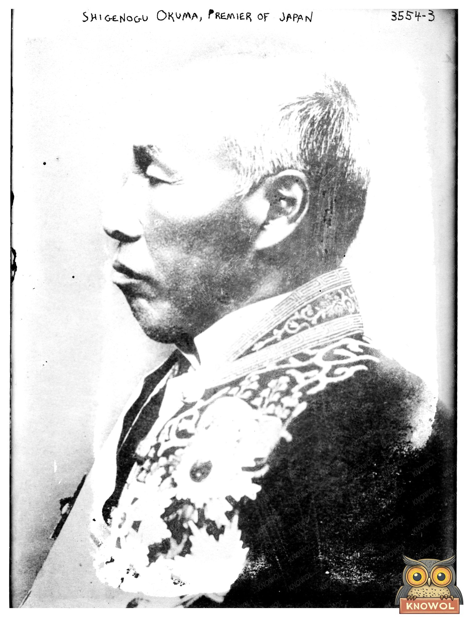 Historic Shigenogu Okuma, Premier of Japan Print, Vintage Art