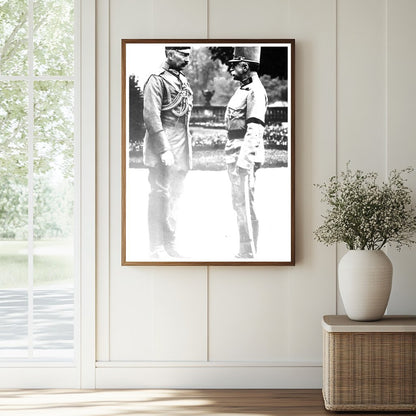 Historic Kaiser & Gen. Von Hotzendorf Print, Vintage Art