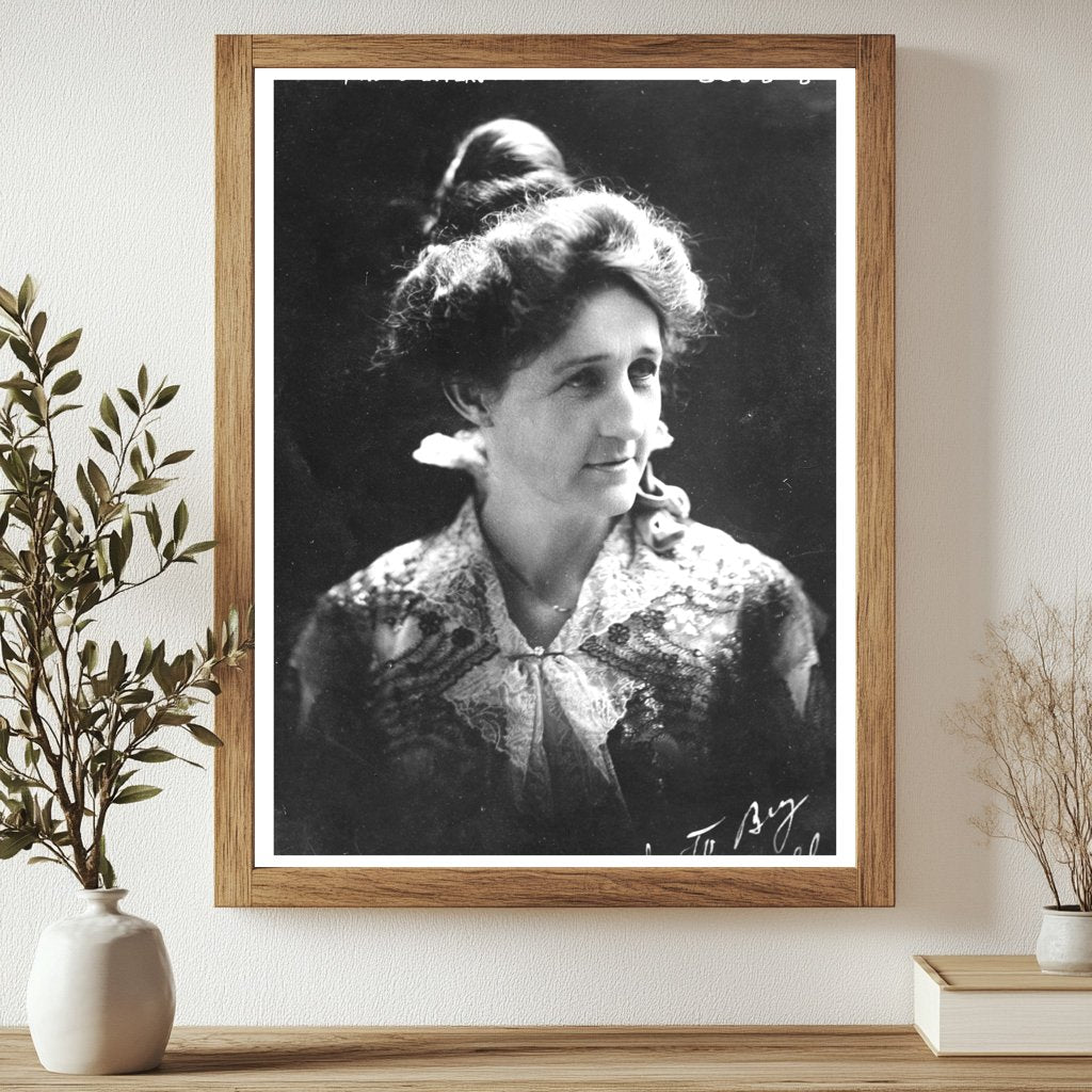 Historic Mrs. J.E. Ferguson Print, Vintage Art