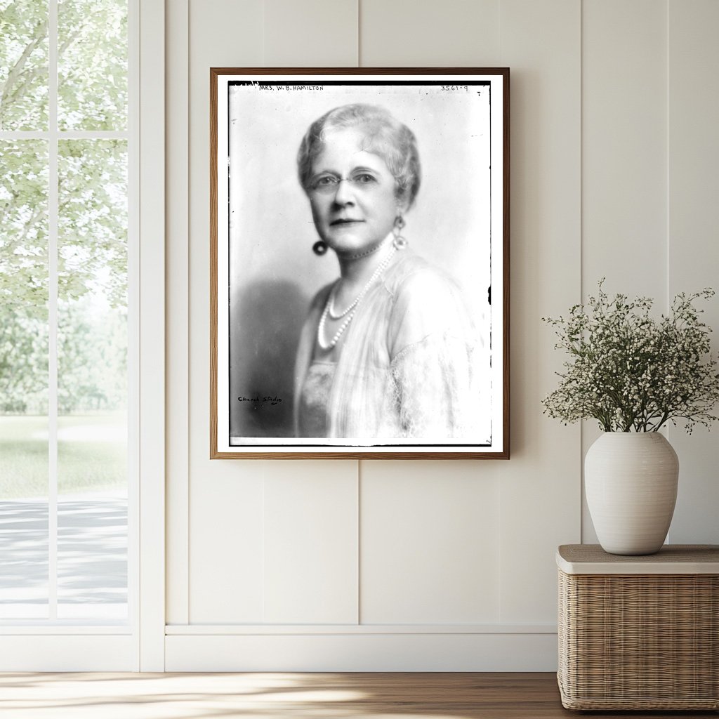 Historic Mrs. W.B. Hamilton Print, Vintage Art