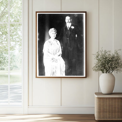 Historic King Geo and Queen Mary Print, Vintage Art