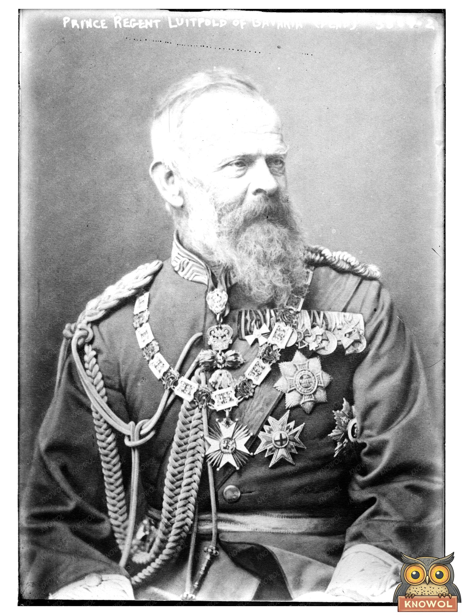 Historic Prince Regent Luitpold of Bavaria (Dead) Print, Vintage Art