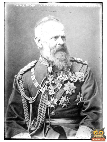 Historic Prince Regent Luitpold of Bavaria (Dead) Print, Vintage Art