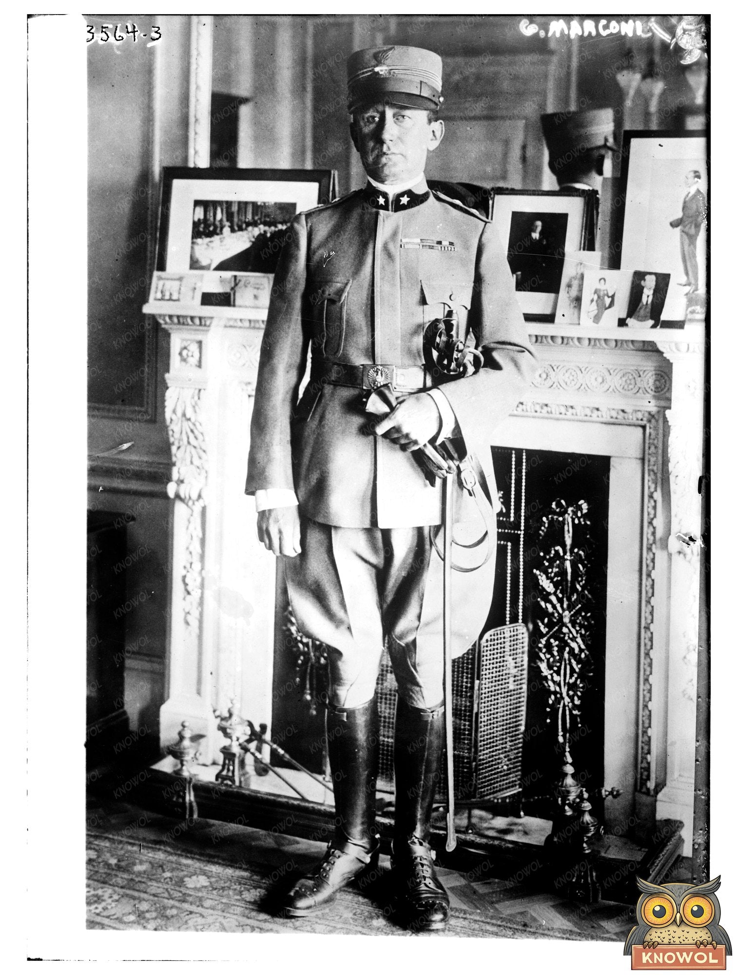 Historic G. Marconi Print, Vintage Art