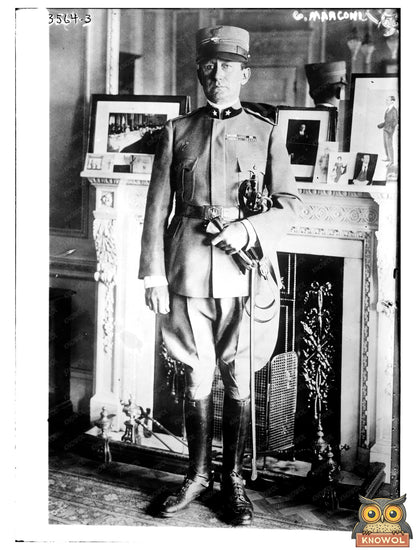 Historic G. Marconi Print, Vintage Art