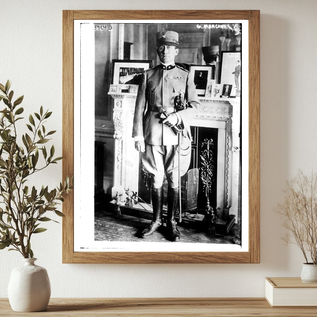 Historic G. Marconi Print, Vintage Art