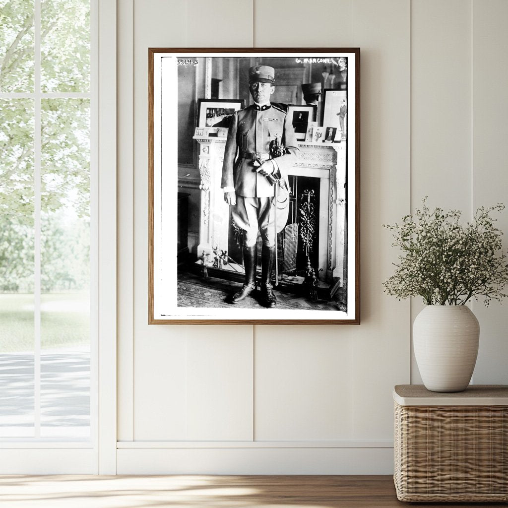 Historic G. Marconi Print, Vintage Art