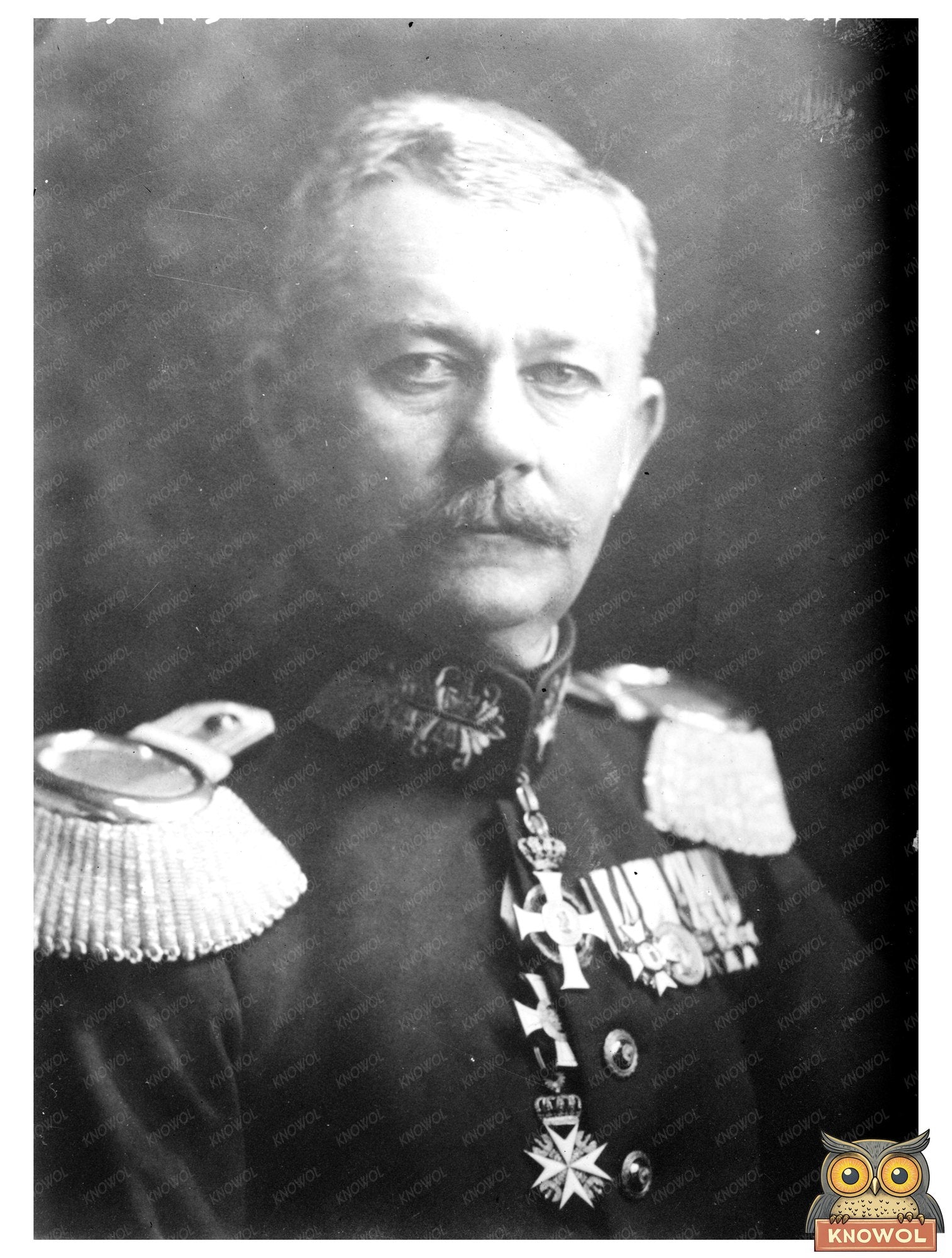 Historic General von Gersdorff Print, Vintage Art