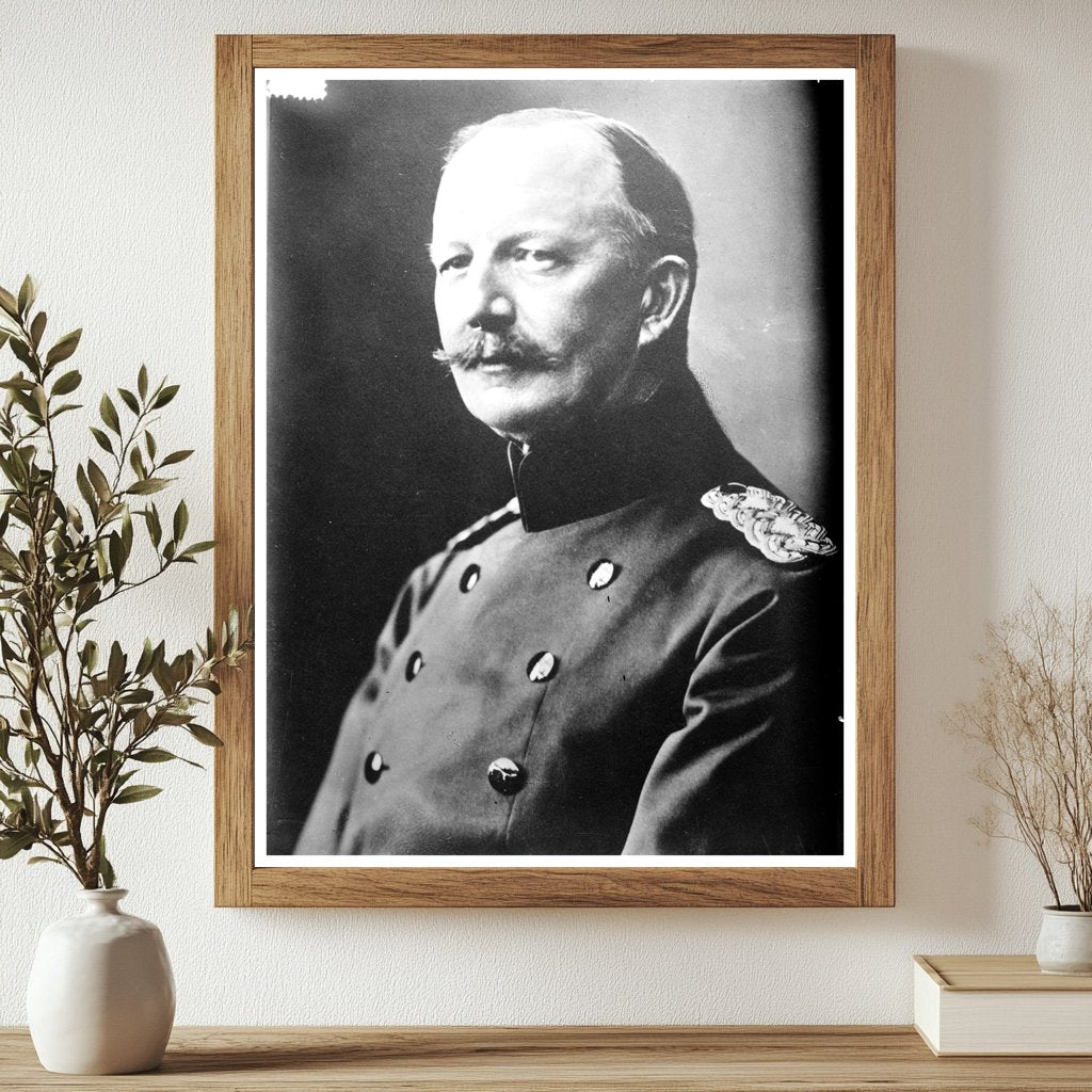 Historic Gen. Von Fabeck Print, Vintage Art