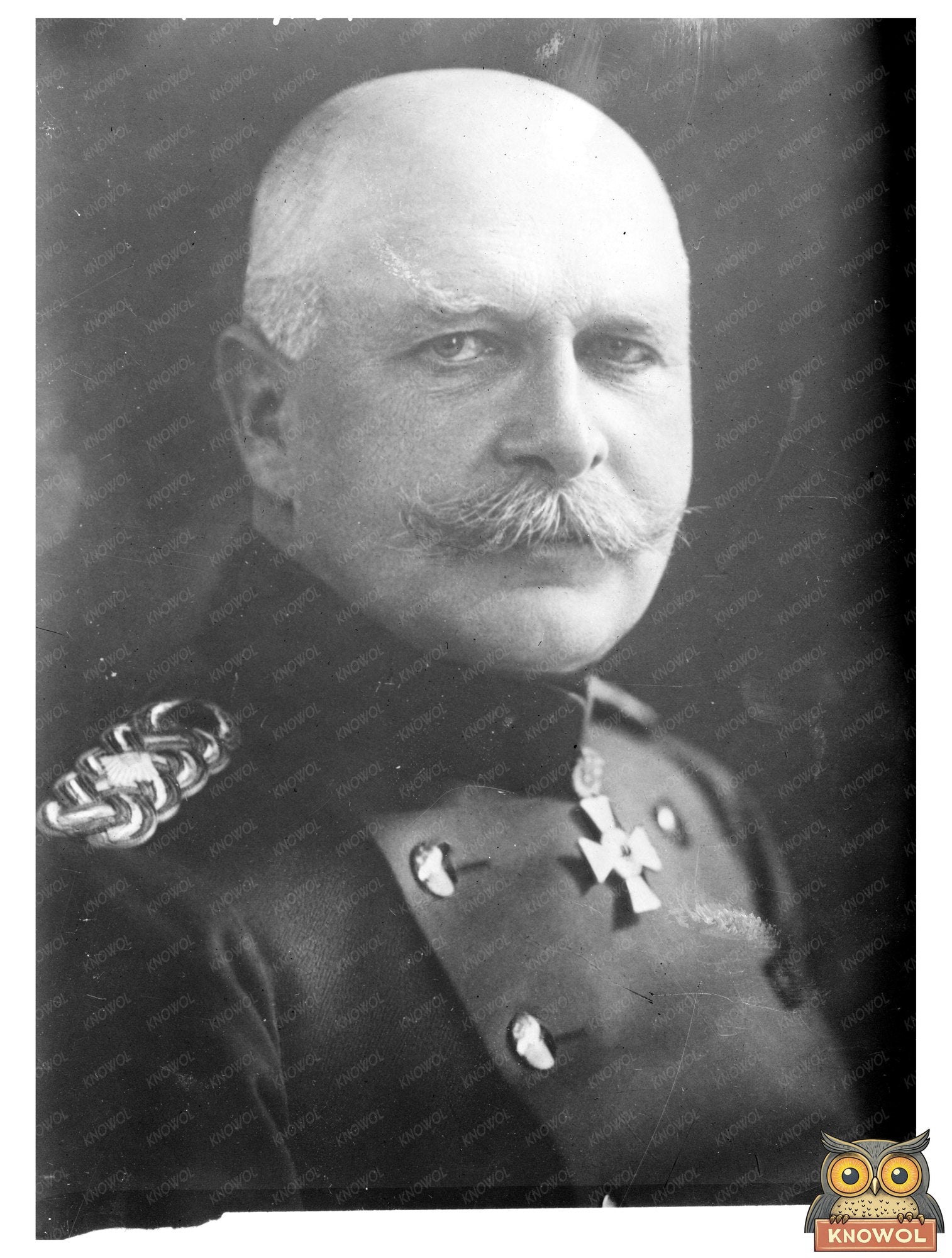 Historic Gen. von Kosch Print, Vintage Art