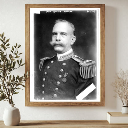 Historic Adm. Walter McLean Print, Vintage Art