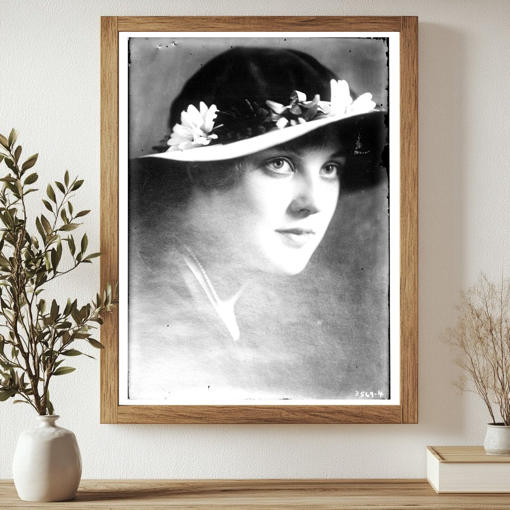 Historic Justine Johnstone Print, Vintage Art