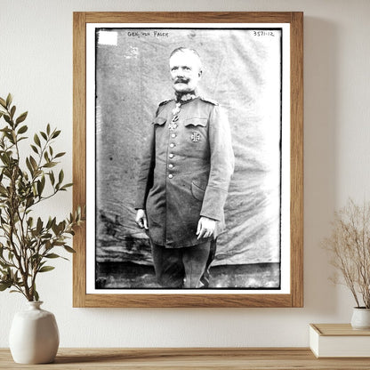 Historic Gen. von Falck Print, Vintage Art