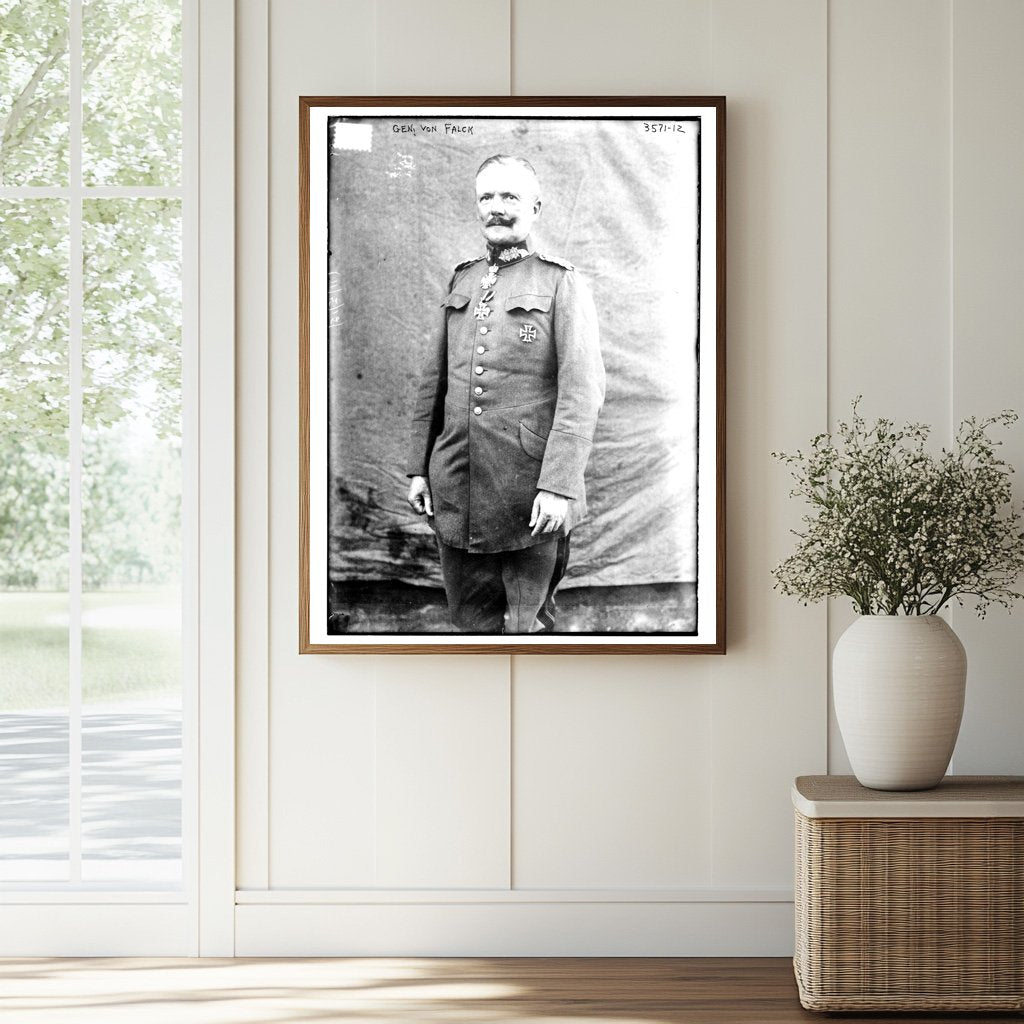 Historic Gen. von Falck Print, Vintage Art