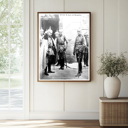 Historic Kaiser and Gen. von Mackensen Print, Vintage Art