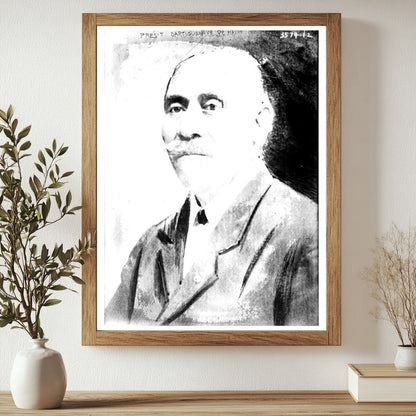 Historic Pres't Dartiguenave of Haiti Print, Vintage Art