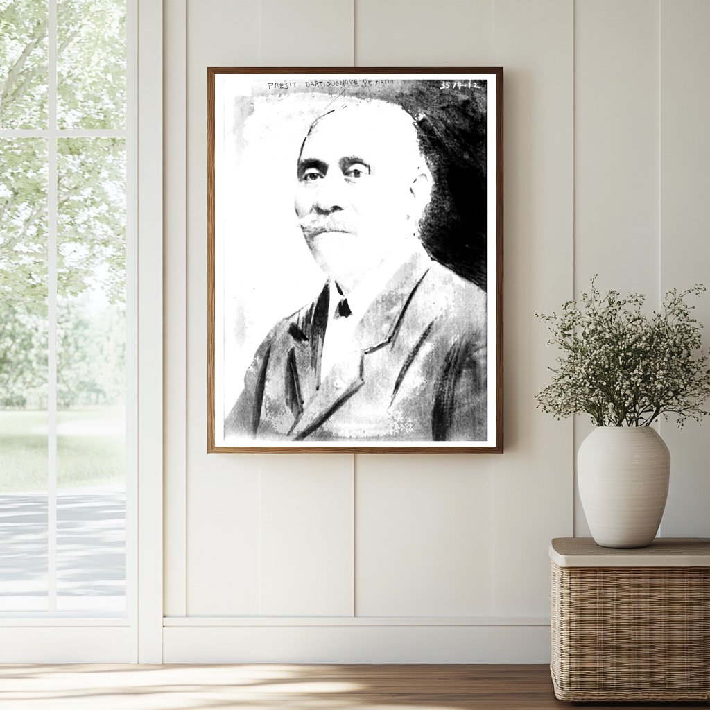 Historic Pres't Dartiguenave of Haiti Print, Vintage Art