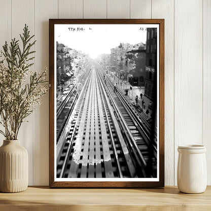 Historic 9th Ave Elevated Railway, NYC 1910s