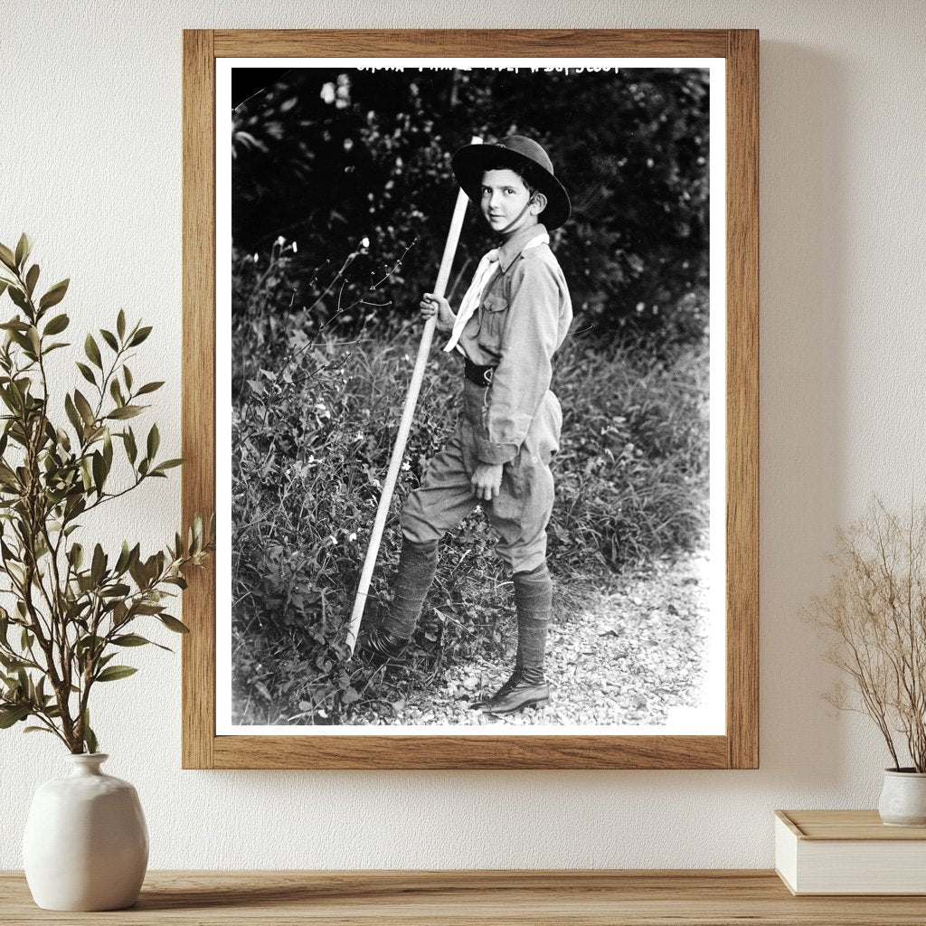 Historic Crown Prince -- Italy -- a Boy Scout Print, Vintage Art